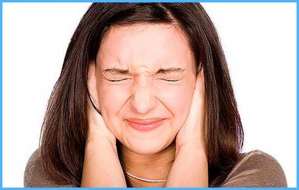 hałas w głowie kobiety jest jednym z objawów osteochondrozy szyjki macicy